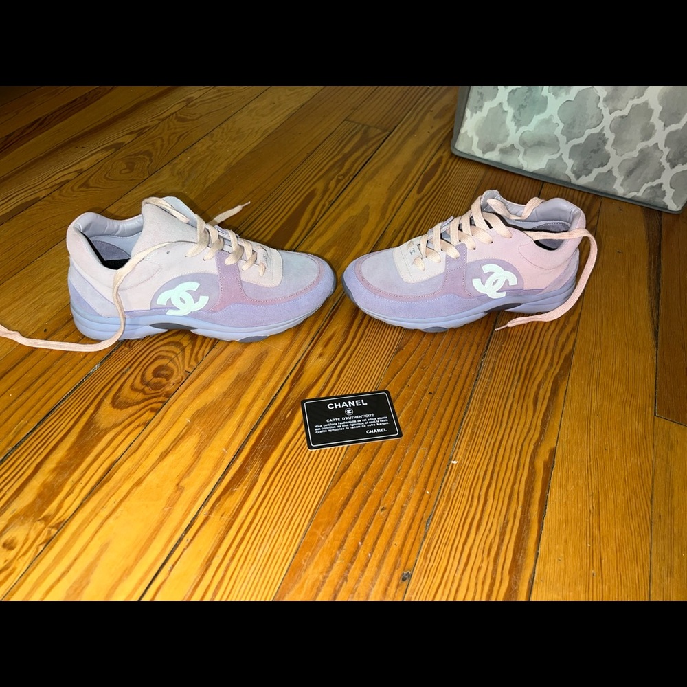 Chanel Purple Trainer Sneakers